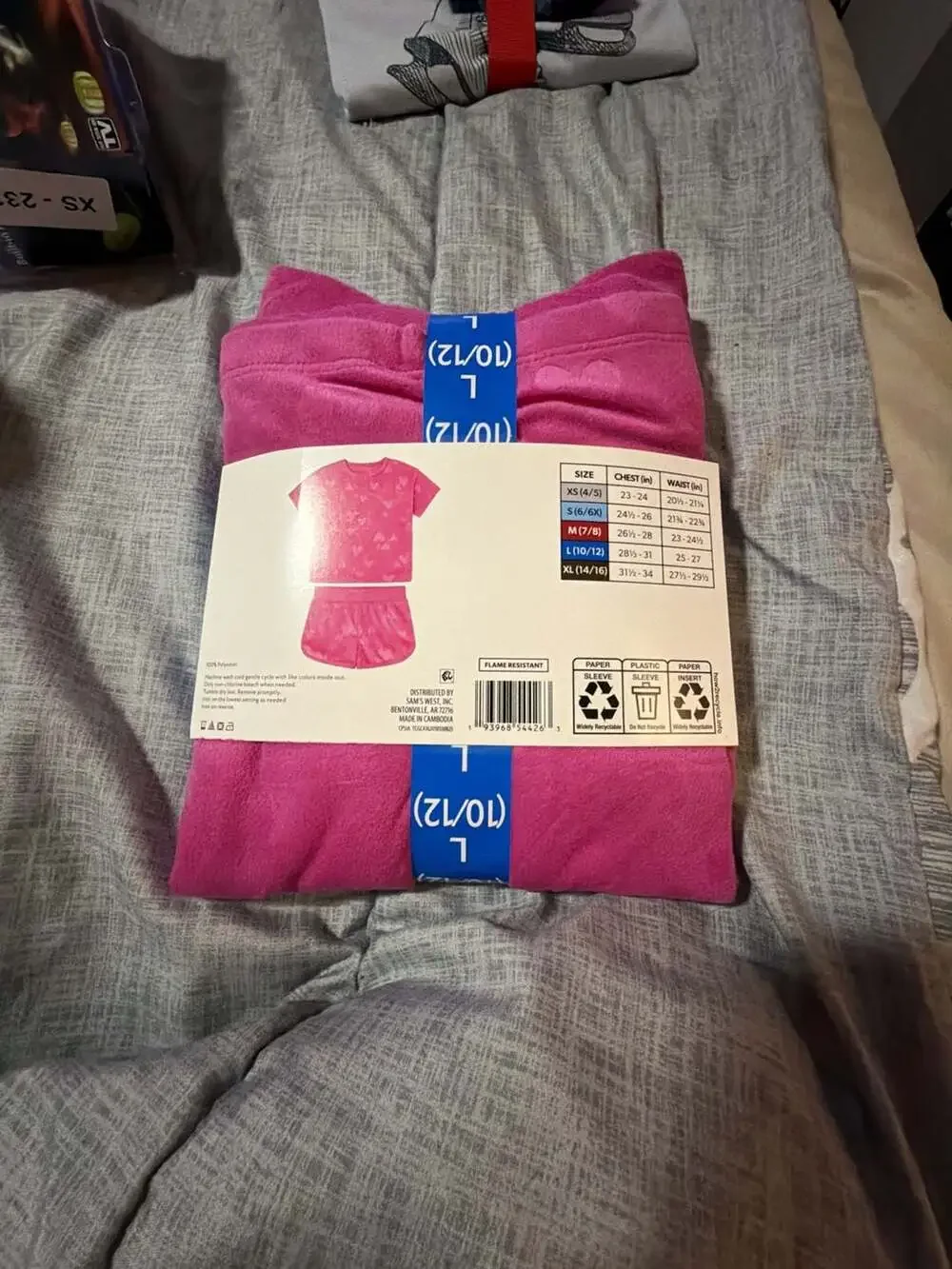 Member's Mark Girls Cozy Pajama Set Pink Size L (10/12)